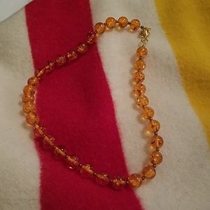 Vintage amber colored necklace